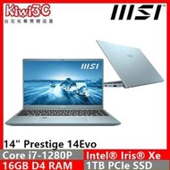 奇異果3C MSI Prestige 14Evo A12M-219TW i7-1280P/16G/1TB/14"