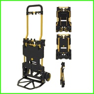 Dolly Cart with Wheels Heavy Duty Rolling Push Trolley for Shopping Lightweight Portable Dolly Foldi