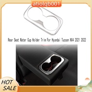 Car Silver Rear Seat Water Cup Holder Trim Frame for   NX4 2021 2022
