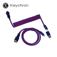 Keychron 高級飛行員螺旋航插線 鍵盤傳輸線 電鍍紫 (直頭)