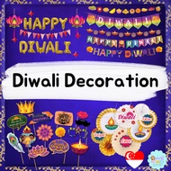 PartyMonkey Deepavali Decoration Diwali Diya Lantern Light Gift Tag Balloons Bunting Greeting Card F