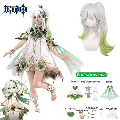 Nahida Genshin Cosplay Game Genshin Impact Nahida Lesser Lord Kusanali Cosplay Costume Dress Wig Hal