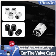 Audi Car Tire Valve Cap Stem Cap Auto Alloy Wheel Cap Cover Car Tyre Accessories For Audi A3 A4 A6 Q3 Q5 Q7 TT