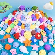 130Pcs Mochi Squishy Toys Kit for Kids Party Favors, Kawaii Squishies Mini Stress Relief Toys for Christmas Halloween Party Favors, Classroom Prizes, Birthday Gift, Goodie Bag Stuffers