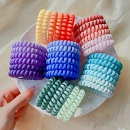 Ready (SET-6 PCS) Rubber Tie Pigtails Spiral Pigtails Elastic Paste Cable Does Not Imprint On Cute H