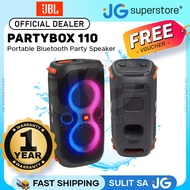 JBL Partybox 110 160W Portable Bluetooth Speaker with Dynamic LED Light and Splashproof, 12 Hours Playtime, Partybox App | JG Superstore