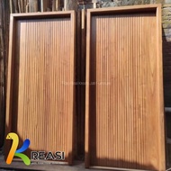 Set Pintu + Kusen Kayu Jati Perhutani Minimalis