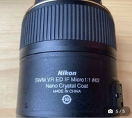 Nikon AF-S VR micro 105mm F2.8G with Nikon Filter 100% work 98% New