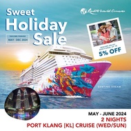 [Resorts World Cruises] [Sweet Holidays Sales] [Seniors Offer] 2 Nights Port Klang (KL) (Sun) on Genting Dream (May to Jun 2024)