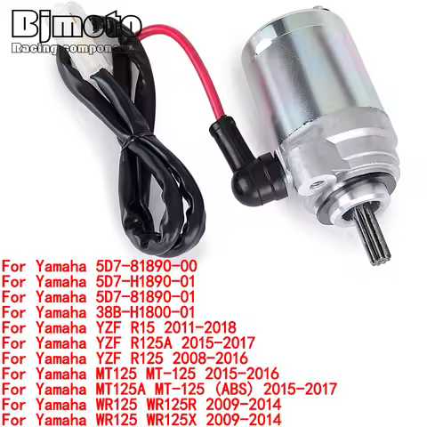 5D7-81890-00 5D7-H1890-01 Engine Starter Motor For Yamaha YZF R15 R125A R125 MT125 MT-125 WR125 WR12