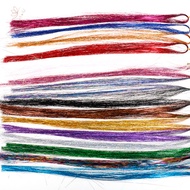 [maybeauty] 120 Strands Hair Tinsel Bling Silk Hair Flare Strands Glitter Rain Hair Decor {VN}