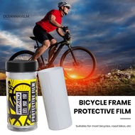 oc Adhesive Technology Bike Shield Bicycle Frame Protective Film Universal Transparent Bike Frame Protector Film Scratch-proof Easy Install Tpu Guard for Bicycle Frame