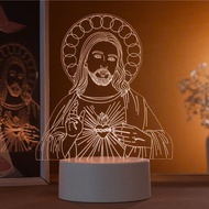 Catholic 3D led lamp, table lamp, meaningful gift