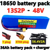 Electric Bicycle Battery 48v 36Ah 18650 Lithium ion battery pack 13String2and+Charger
