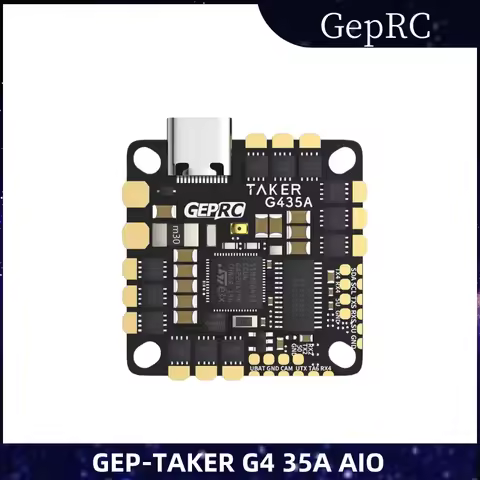 GEPRC GEP-TAKER G4 35A AIO FC, 170MHz G473 Main Control 2-4S for FPV Racing Drone, Transmitter Compa