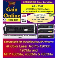 AR - 230A W2300A Black W2301A Cyan W2302A Yellow W2303A Magenta for HP Color Laser Jet Pro 4203dw 43
