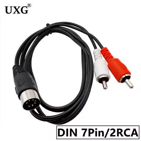 7 Pin DIN Male & Female Public To 2 RCA Lotus Male Plug Old-Fashioned B&O TV Equipment Adapter Cable