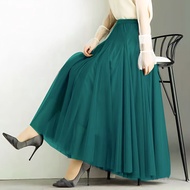 kebaya panjang raya2023  Retro Pleated Skirt labuh muslimah kain kembang Office Wear Long Skirt Big 