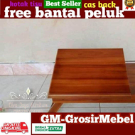 Meja lipat kayu jati solid / Meja belajar anak Free Balntal Peluk