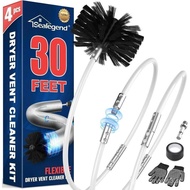 Sealegend 30 Feet Dryer Vent Cleaning Kit, Fluff Remover, Chimney Brush, Extendable to 30 Feet