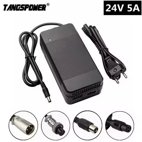 TANGSPOWER 24V 5A Electric Wheelchair Golf Cart Lead Acid Battery Charger For 28.8V Lead-Acid Batter