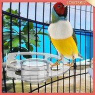 [Lovoski2] Bird Perch Bird Perches for Cage Bird Feed Cup Pet Accessories with Bird Feed Cup Lovebird Cage Perch Parrot Perches