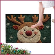 Christmas Rug Non-Slip Reindeer Bathroom Rug 23.6x15.7 Inch Absorbent Christmas Front Door Mat for H