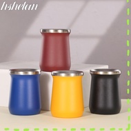 HSHELAA Yerba Mate Gourd Set, Double-Wall Cleaning Brush Yerba Mate Cup, Kitchen Easy to Clean Stain