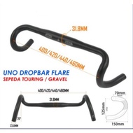 UNO FL12 Dropbar Flare Gravel Bike Handlebar Alloy RoadbikeTouring