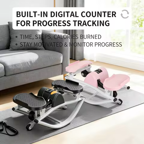 LUSQI Rock Stepper Portable Exercise Equipment Silent Lateral Stepper Machine For Home Apartment Dor