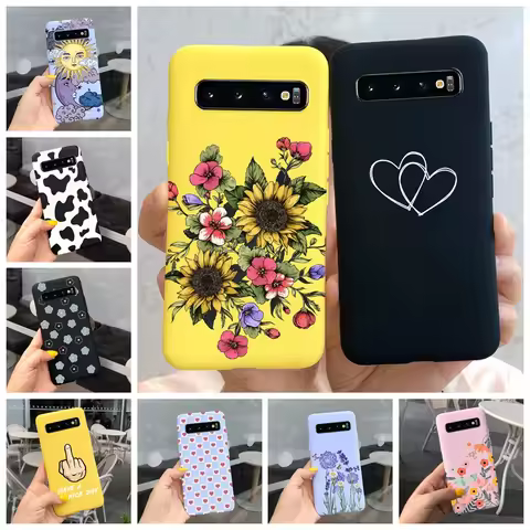 Silicon Case For Samsung Galaxy S10 Plus Phone Cover Samsung S10 S 10 S10e Flower Soft TPU Funda Gal