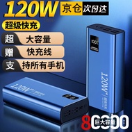 【New store opening limited time offer fast delivery】【120WSuper fast charge】Large Capacity of Power Bank80000Ma66WApplica