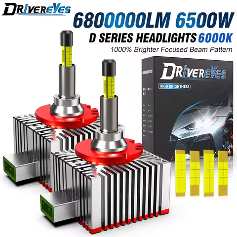 360 Degree D3S Led Headlights 6500W 6800000LM 6000K HID D1S D3S D8S D1R D3R D Series Car Lights Canb