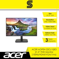 ACER AOPEN 22CL1QE3 Monitor (21.5"/IPS/FHD/100Hz/1x HDMI/3x VGA)