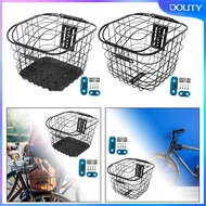 [dolity] Basket Bike Basket Front Rear Heavy Wire Basket Mountain Bike Basket for Hiking Camping Kid Folding Bikes