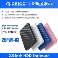 [AIM RESOURCES] Orico Hard Drive Enclosure, SATA to USB 3.1, Supports UASP TRIM &amp; HDD 9.5mm 7mm, Max 6TB (25PW1-U3)