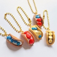 Handmade Tacos Cake Clay Keychain