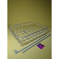 HITAM Chrome BIKE Basket SILVER BLACK COMMUTER BIKE FEDERAL TOURING BIKE Bicycle Basket