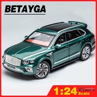 KLT Scale 1/24 Bentley Bentayga Starry Sky Top Metal Diecast Toy Car Model For Boys Children Kids To