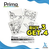 Prima Outlined Painting Canvas 15x15cm Cotton Canvas