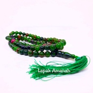 Tasbih Batu Giok Green Gradasi Tanzania 99 Butir Natural Giok Asli