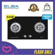 ELBA 2 Burner Tempered Glass Hob EGH-G8522G(BK) [5.0KW Powerful Flame]