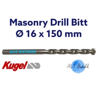 MATA KUGEL CONCRETE DRILL BIT - WALL 16 X 150 MM | MASONRY DRILL BIT 16mm x 150mm