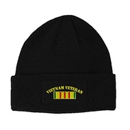 Custom Patch Beanie Vietnam Veteran Flag Embroidery Acrylic