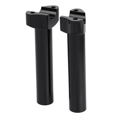 CNC 6.5" Tall Handlebar Risers Handle Bar Risers Black 6.5Inch Tall Pullback Handle