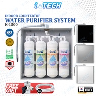 I-TECH Indoor Countertop 4 Stages Water Purifier System with Stainless Steel Faucet - K-1500