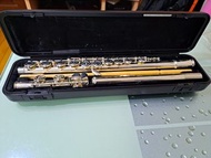 Yamaha C Flute Silver Plated W/Case L86796(Model YFL222)