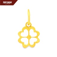 Top Cash Jewellery 916 Gold 4 Leaf Clover Heart Pendant