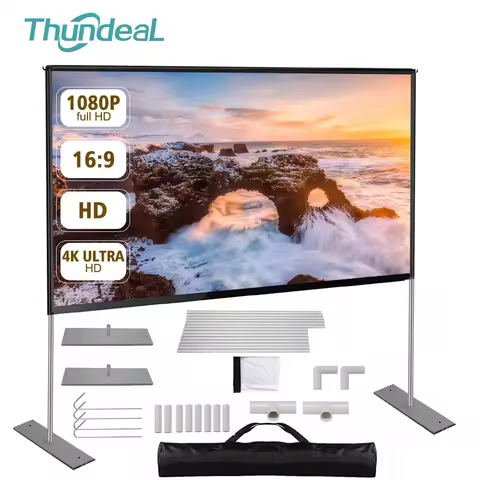 120 inch Portable Projector Screen with Stand 120inch Movie Video Projection Screen Fabric 120 inch 