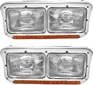 Headlights Assembly Fit for Kenworth T400 T600 T800 W900 K100 C500, Peterbilt 378 379, Western Star 